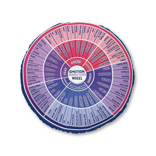 Emotional Wellness Floor Pillow, Tufted Cushion for Meditation, Home Decor, Stress Relief, Gift for Therapists, Recovery, Sobriety, Cozy Floor Seating