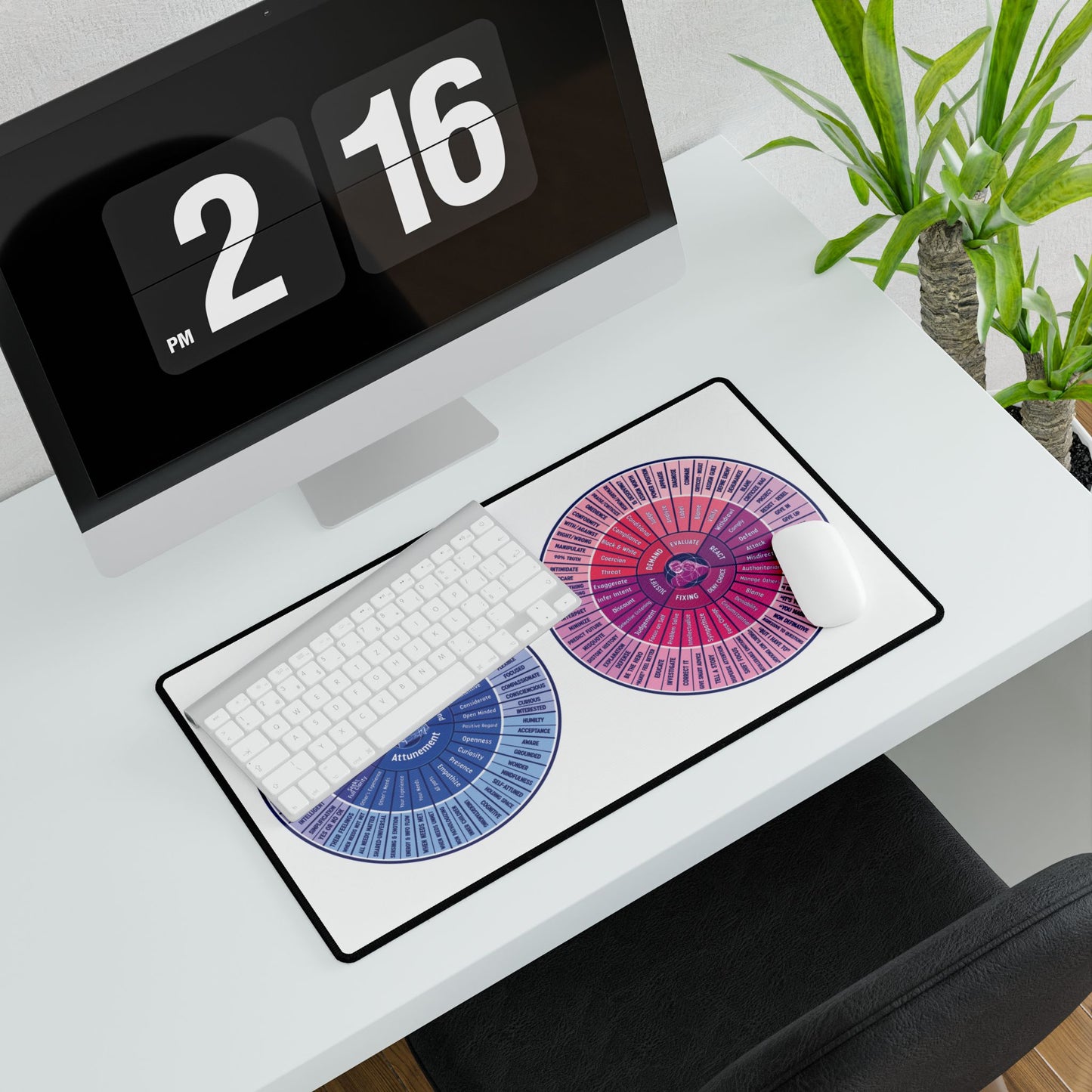 Attunement & Misattunement Desk Mats for Home Office, Mouse Pad, Enlightened Desk Accessories, Study Mat, Gift for Students & Professionals