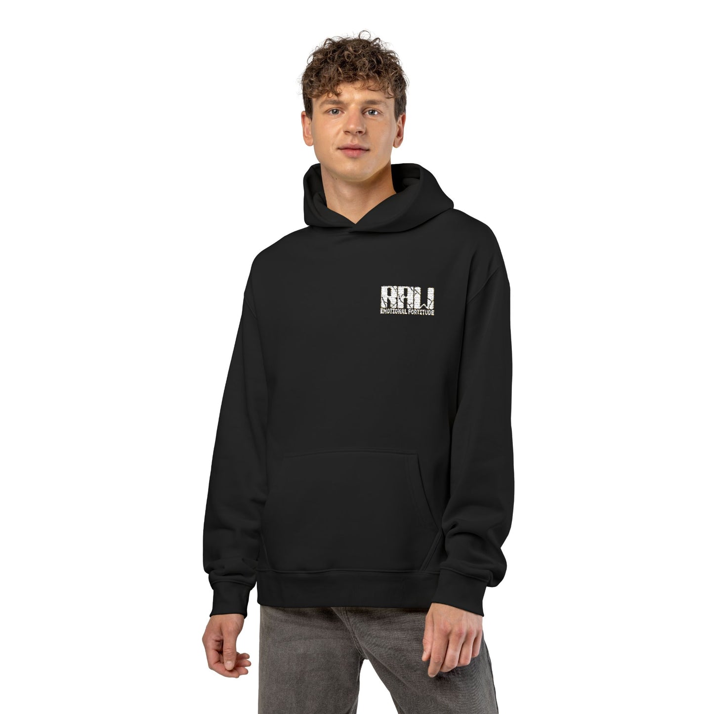Relaxed Hoodie with Distressed 'RELAX' Chest Print – RAW Streetwear Pullover
