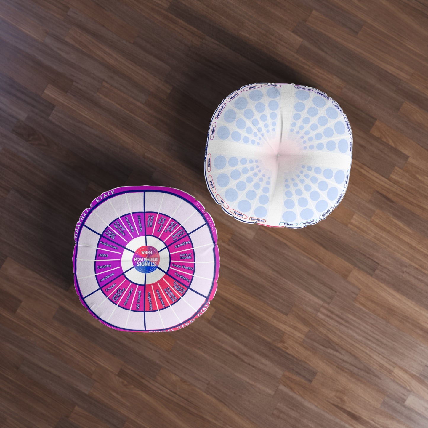 Round Tufted Floor Pillow — Feeling Wheels™ Design