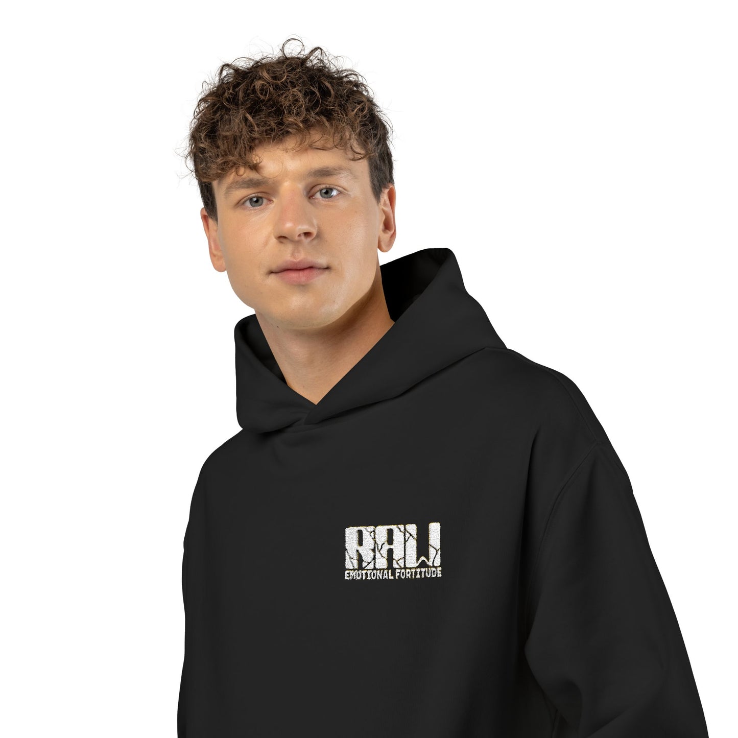 Relaxed Hoodie with Distressed 'RELAX' Chest Print – RAW Streetwear Pullover